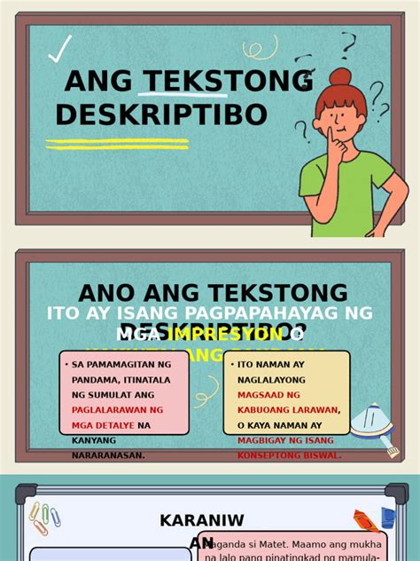 Ang Tekstong Deskriptibo .